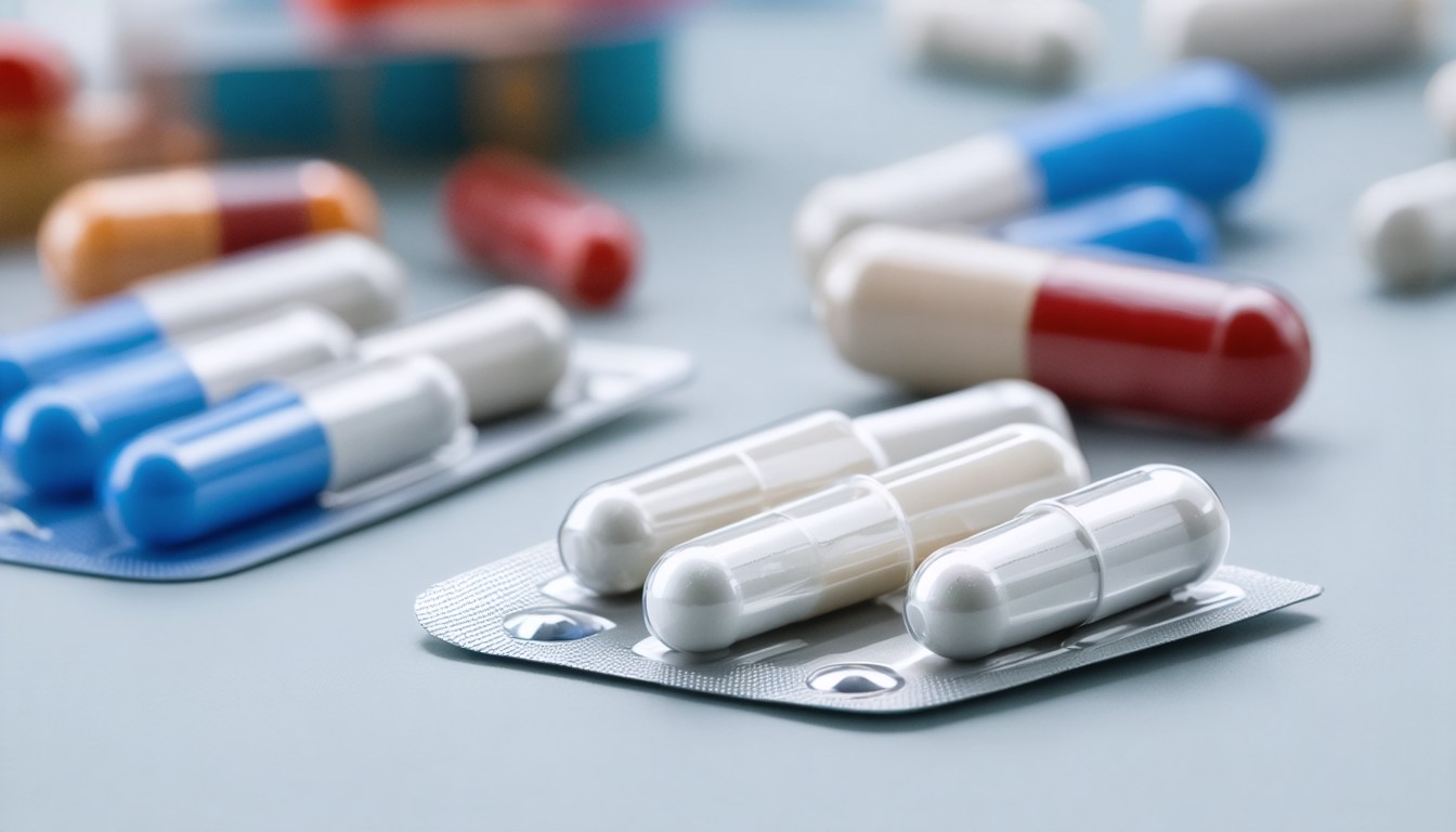 Informational image showing different types of male enhancement products such as supplements, pumps, and topical creams arranged on a neutral background